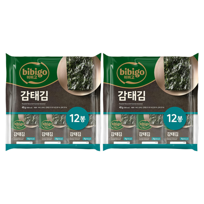 CJ제일제당 비비고 감태김 12p 48g 2개