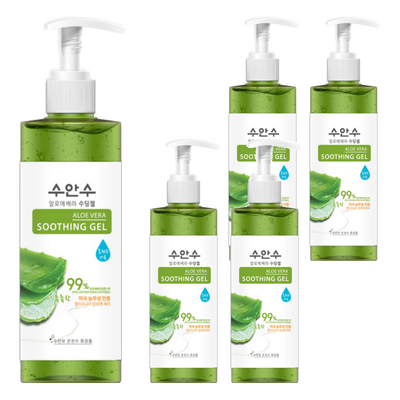  수안수 알로에베라 온천수 수딩젤 펌프형 400ml [5개]