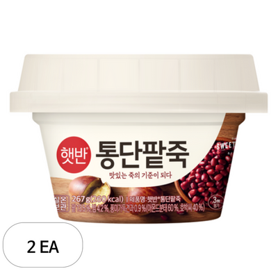 CJ제일제당  햇반 통 단팥죽 267g